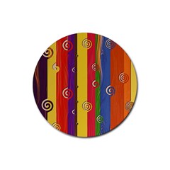 Abstract-e2 Rubber Coaster (round) by nateshop