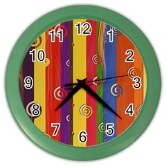 Abstract-e2 Color Wall Clock by nateshop