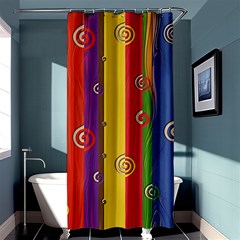 Abstract-e2 Shower Curtain 36  X 72  (stall)  by nateshop