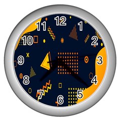 Abstract-e3 Wall Clock (silver)