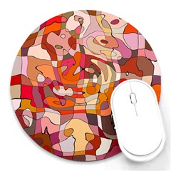 Abstract-ilustrasi Round Mousepads by nateshop