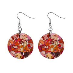 Abstract-ilustrasi Mini Button Earrings by nateshop