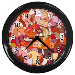 Abstract-ilustrasi Wall Clock (black) by nateshop