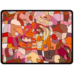 Abstract-ilustrasi Double Sided Fleece Blanket (large)  by nateshop