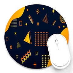 Abstract-geometric Round Mousepads by nateshop