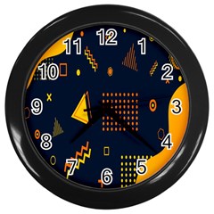 Abstract-geometric Wall Clock (black) by nateshop