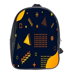 Abstract-geometric School Bag (large) by nateshop