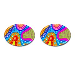 Abstract-tekstur Cufflinks (oval) by nateshop