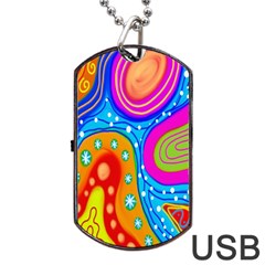 Abstract-tekstur Dog Tag Usb Flash (two Sides) by nateshop