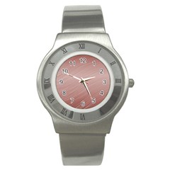 Background-pink Soft Stainless Steel Watch by nateshop