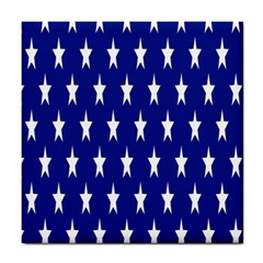 Banner-star Blue Tile Coaster by nateshop