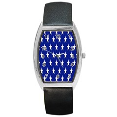 Banner-star Blue Barrel Style Metal Watch by nateshop