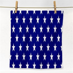 Banner-star Blue Face Towel by nateshop