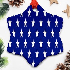 Banner-star Blue Ornament (snowflake)