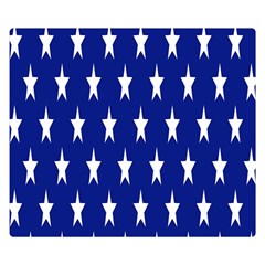 Banner-star Blue Double Sided Flano Blanket (small)  by nateshop