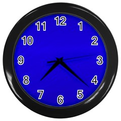 Blue Wall Clock (black) by nateshop