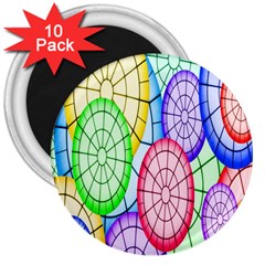 Circles-calor 3  Magnets (10 Pack)  by nateshop