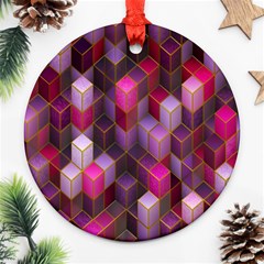 Cube-surface Ornament (round) by nateshop