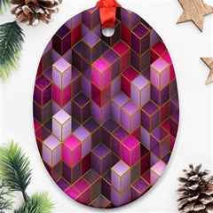 Cube-surface Ornament (oval) by nateshop