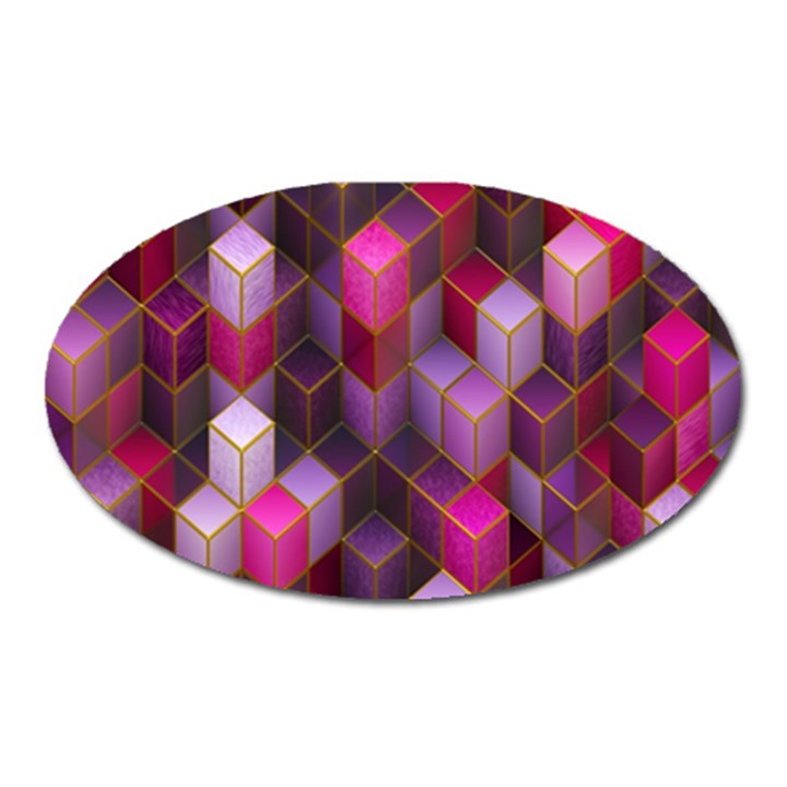 Cube-surface Oval Magnet