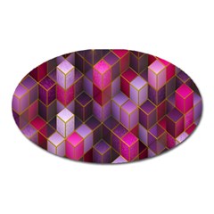 Cube-surface Oval Magnet by nateshop