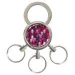 Cube-surface 3-Ring Key Chain Front