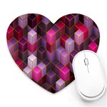 Cube-surface Heart Mousepads Front