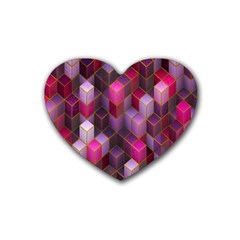 Cube-surface Rubber Coaster (heart) by nateshop