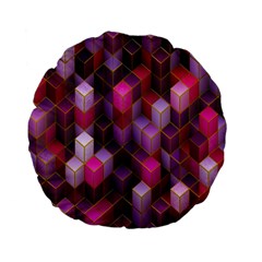 Cube-surface Standard 15  Premium Flano Round Cushions by nateshop