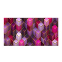 Cube-surface Satin Wrap 35  X 70  by nateshop