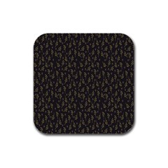 Floral,elegan Rubber Square Coaster (4 Pack) by nateshop