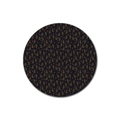 Floral,elegan Rubber Coaster (round) by nateshop