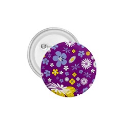 Floral-purple Yellow 1 75  Buttons by nateshop