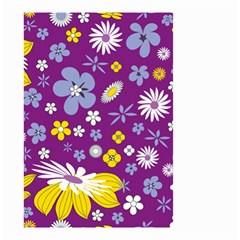 Floral-purple Yellow Small Garden Flag (two Sides) by nateshop