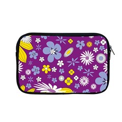 Floral-purple Yellow Apple Macbook Pro 13  Zipper Case by nateshop