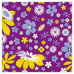 Floral-purple Yellow Lightweight Scarf  by nateshop