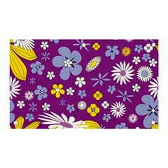 Floral-purple Yellow Banner And Sign 5  X 3  by nateshop