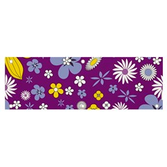 Floral-purple Yellow Banner And Sign 6  X 2  by nateshop