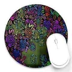 Flowers Round Mousepads by nateshop