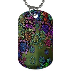 Flowers Dog Tag (two Sides) by nateshop