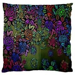 Flowers Standard Flano Cushion Case (one Side) by nateshop