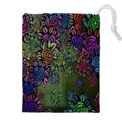 Flowers Drawstring Pouch (4xl)