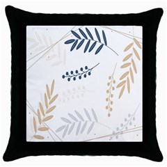 Flower-white Throw Pillow Case (black) by nateshop