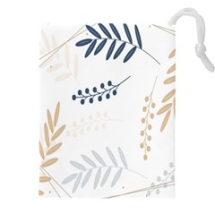 Flower-white Drawstring Pouch (4xl) by nateshop