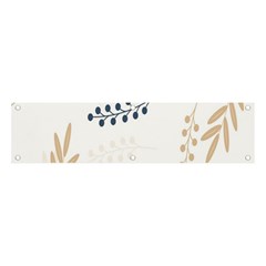 Flower-white Banner And Sign 4  X 1 