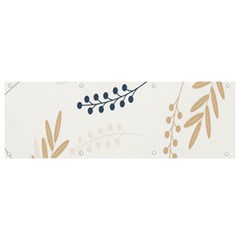 Flower-white Banner And Sign 9  X 3 