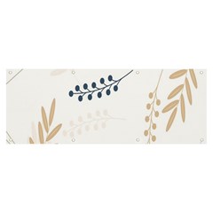 Flower-white Banner And Sign 8  X 3 