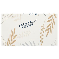 Flower-white Banner And Sign 7  X 4 