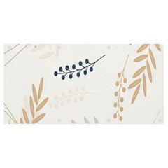 Flower-white Banner And Sign 8  X 4 