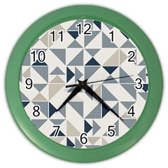 Geometric Color Wall Clock by nateshop